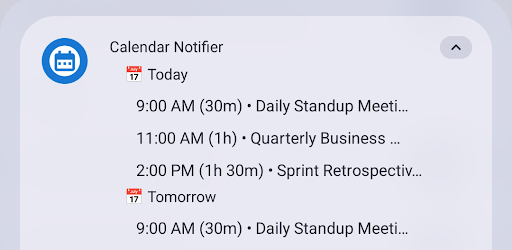 Calendar Notifier